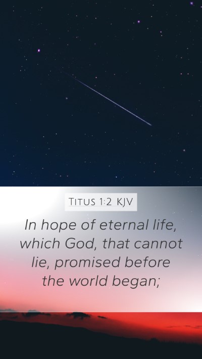 Titus 1:2 KJV Bible Verse Image