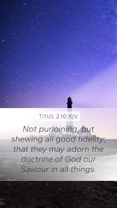 Titus 2:10 KJV Bible Verse Image