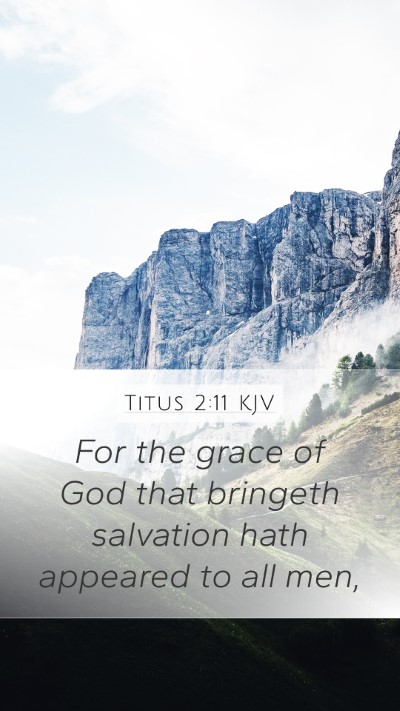 Titus 2:11 KJV Bible Verse Image