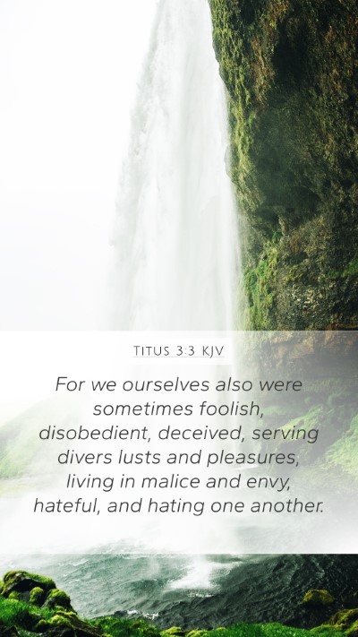 Titus 3:3 KJV Bible Verse Image