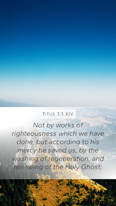 Titus 3:5 KJV Bible Verse Image