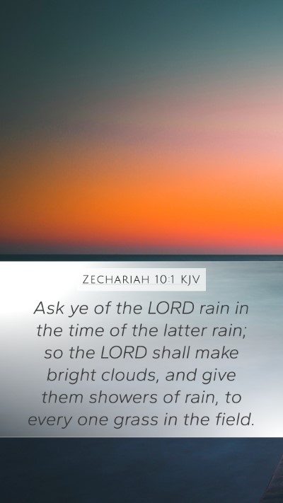 Zechariah 10:1 KJV Mobile Phone Wallpaper - Ask ye of the LORD rain in the time of the latter - Mobile Bible Verse Wallpaper