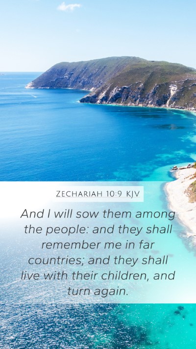 Zechariah 10:9 KJV Bible Verse Image