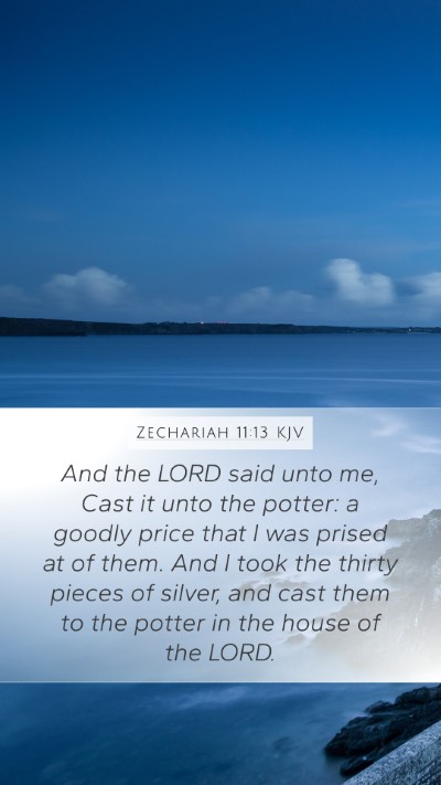 Zechariah 11:13 KJV Bible Verse Image