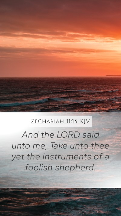 Zechariah 11:15 KJV Bible Verse Image