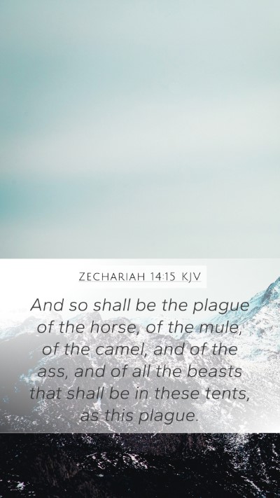 Zechariah 14:15 KJV Bible Verse Image