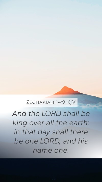 Zechariah 14:9 KJV Bible Verse Image