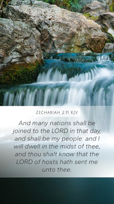 Zechariah 2:11 KJV Bible Verse Image