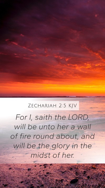 Zechariah 2:5 KJV Bible Verse Image