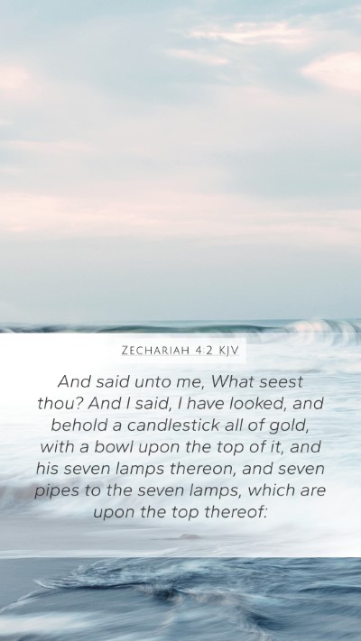 Zechariah 4:2 KJV Bible Verse Image