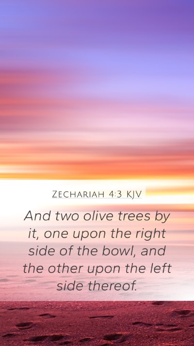 Zechariah 4:3 KJV Bible Verse Image