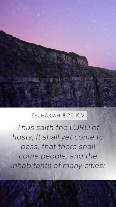 Zechariah 8:20 KJV Bible Verse Image