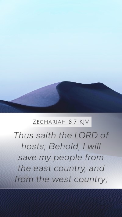 Zechariah 8:7 KJV Bible Verse Image