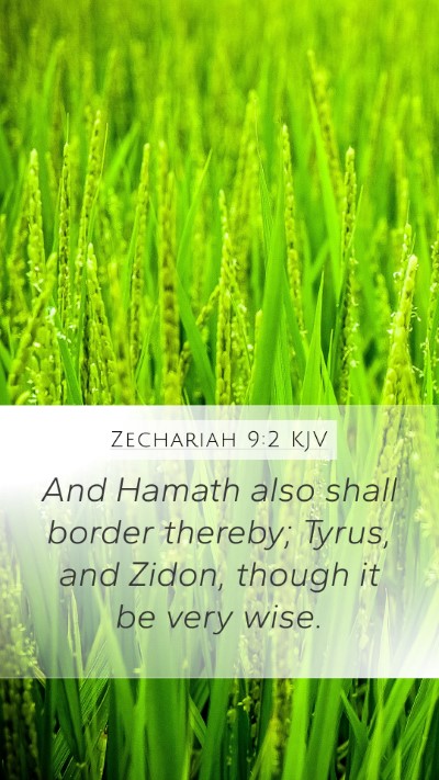 Zechariah 9:2 KJV Bible Verse Image