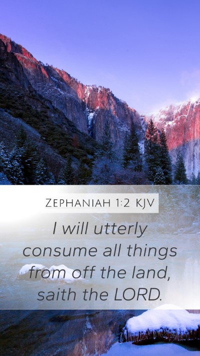 Zephaniah 1:2 KJV Bible Verse Image