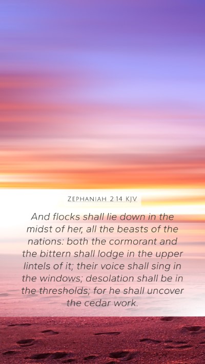 Zephaniah 2:14 KJV Bible Verse Image