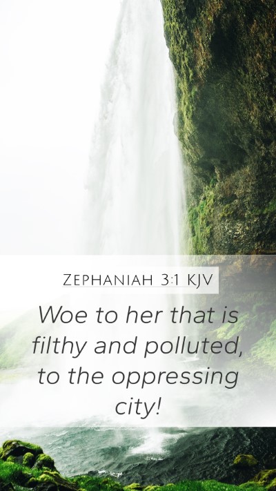 Zephaniah 3:1 KJV Bible Verse Image