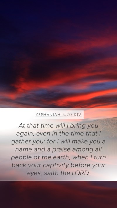 Zephaniah 3:20 KJV Bible Verse Image