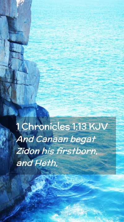 Picture 02 - 1 Chronicles 1:13 KJV Mobile Phone Wallpaper - And Canaan begat Zidon his firstborn, and - Mobile Bible Verse Wallpaper
