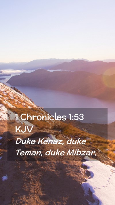 Picture 02 - 1 Chronicles 1:53 KJV Mobile Phone Wallpaper - Duke Kenaz, duke Teman, duke - Mobile Bible Verse Wallpaper