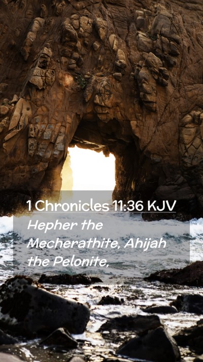 Picture 02 - 1 Chronicles 11:36 KJV Mobile Phone Wallpaper - Hepher the Mecherathite, Ahijah the - Mobile Bible Verse Wallpaper
