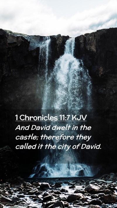Picture 02 - 1 Chronicles 11:7 KJV Mobile Phone Wallpaper - And David dwelt in the castle; therefore they - Mobile Bible Verse Wallpaper