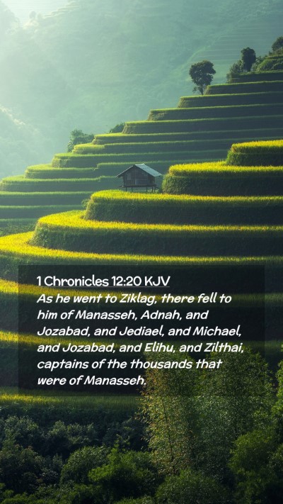 Picture 02 - 1 Chronicles 12:20 KJV Mobile Phone Wallpaper - As he went to Ziklag, there fell to him of - Mobile Bible Verse Wallpaper