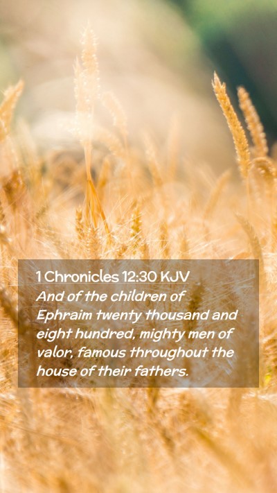 Picture 02 - 1 Chronicles 12:30 KJV Mobile Phone Wallpaper - And of the children of Ephraim twenty thousand - Mobile Bible Verse Wallpaper