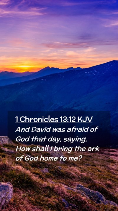 Picture 02 - 1 Chronicles 13:12 KJV Mobile Phone Wallpaper - And David was afraid of God that day, saying, How - Mobile Bible Verse Wallpaper