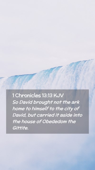 Picture 02 - 1 Chronicles 13:13 KJV Mobile Phone Wallpaper - So David brought not the ark home to himself to - Mobile Bible Verse Wallpaper