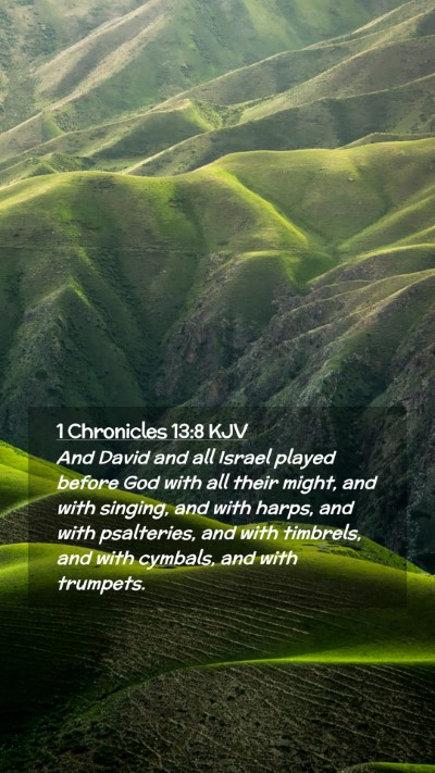 Picture 02 - 1 Chronicles 13:8 KJV Mobile Phone Wallpaper - And David and all Israel played before God with - Mobile Bible Verse Wallpaper