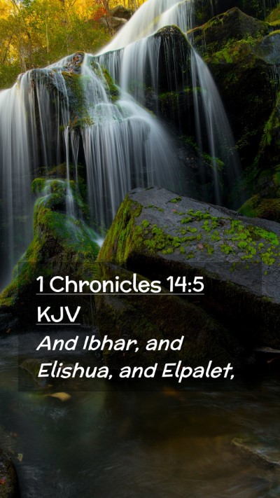 Picture 02 - 1 Chronicles 14:5 KJV Mobile Phone Wallpaper - And Ibhar, and Elishua, and - Mobile Bible Verse Wallpaper