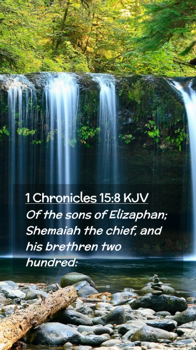 Picture 02 - 1 Chronicles 15:8 KJV Mobile Phone Wallpaper - Of the sons of Elizaphan; Shemaiah the chief, and - Mobile Bible Verse Wallpaper