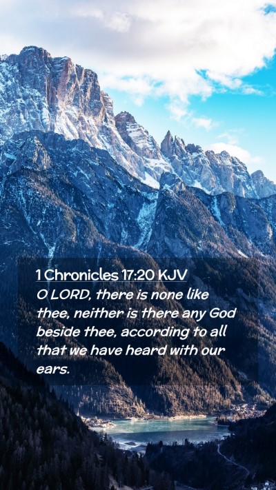 Picture 02 - 1 Chronicles 17:20 KJV Mobile Phone Wallpaper - O LORD, there is none like thee, neither is there - Mobile Bible Verse Wallpaper