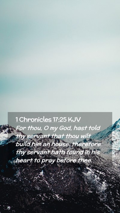 Picture 02 - 1 Chronicles 17:25 KJV Mobile Phone Wallpaper - For thou, O my God, hast told thy servant that - Mobile Bible Verse Wallpaper