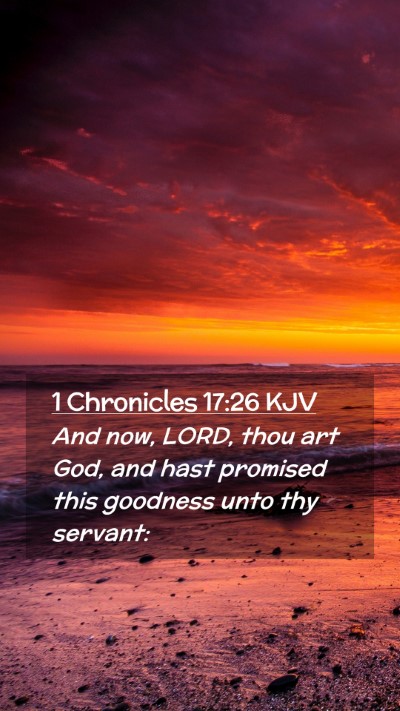 Picture 02 - 1 Chronicles 17:26 KJV Mobile Phone Wallpaper - And now, LORD, thou art God, and hast promised - Mobile Bible Verse Wallpaper