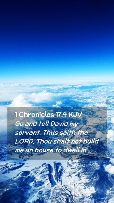 Picture 02 - 1 Chronicles 17:4 KJV Mobile Phone Wallpaper - Go and tell David my servant, Thus saith the - Mobile Bible Verse Wallpaper