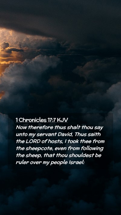 Picture 02 - 1 Chronicles 17:7 KJV Mobile Phone Wallpaper - Now therefore thus shalt thou say unto my servant - Mobile Bible Verse Wallpaper