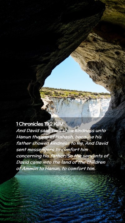 Picture 02 - 1 Chronicles 19:2 KJV Mobile Phone Wallpaper - And David said, I will show kindness unto Hanun - Mobile Bible Verse Wallpaper
