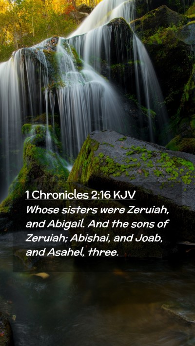 Picture 02 - 1 Chronicles 2:16 KJV Mobile Phone Wallpaper - Whose sisters were Zeruiah, and Abigail. And the - Mobile Bible Verse Wallpaper