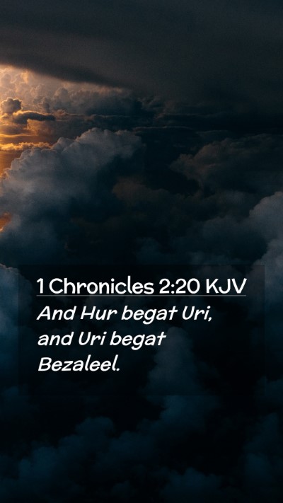 Picture 02 - 1 Chronicles 2:20 KJV Mobile Phone Wallpaper - And Hur begat Uri, and Uri begat - Mobile Bible Verse Wallpaper