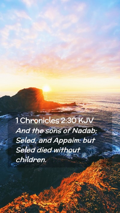 Picture 02 - 1 Chronicles 2:30 KJV Mobile Phone Wallpaper - And the sons of Nadab; Seled, and Appaim: but - Mobile Bible Verse Wallpaper