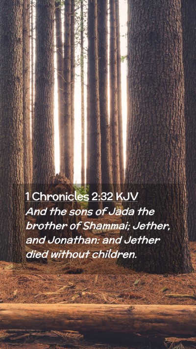 Picture 02 - 1 Chronicles 2:32 KJV Mobile Phone Wallpaper - And the sons of Jada the brother of Shammai; - Mobile Bible Verse Wallpaper