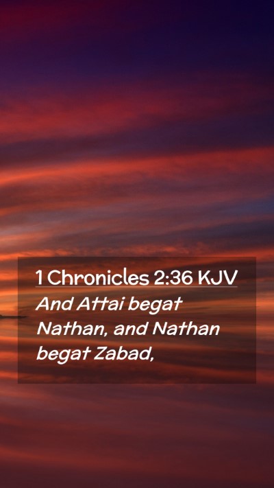 Picture 02 - 1 Chronicles 2:36 KJV Mobile Phone Wallpaper - And Attai begat Nathan, and Nathan begat - Mobile Bible Verse Wallpaper
