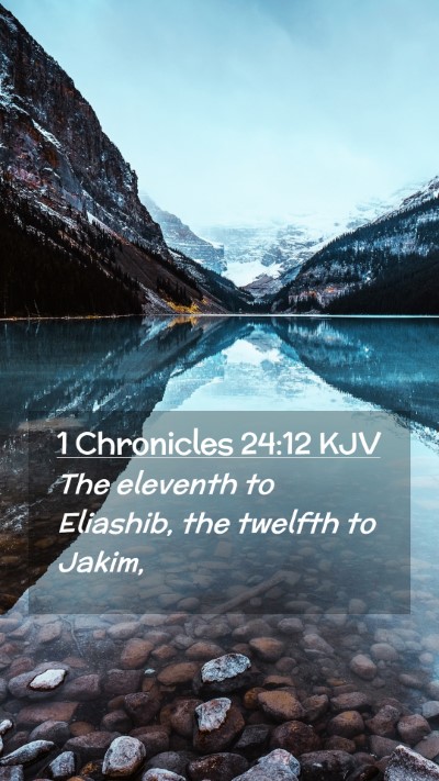 Picture 02 - 1 Chronicles 24:12 KJV Mobile Phone Wallpaper - The eleventh to Eliashib, the twelfth to - Mobile Bible Verse Wallpaper