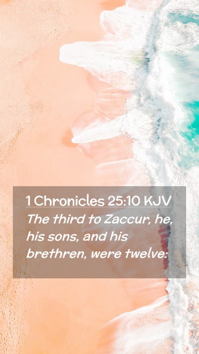 Picture 02 - 1 Chronicles 25:10 KJV Mobile Phone Wallpaper - The third to Zaccur, he, his sons, and his - Mobile Bible Verse Wallpaper