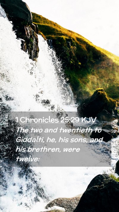 Picture 02 - 1 Chronicles 25:29 KJV Mobile Phone Wallpaper - The two and twentieth to Giddalti, he, his sons, - Mobile Bible Verse Wallpaper