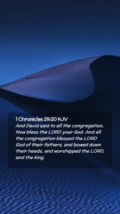 Picture 02 - 1 Chronicles 29:20 KJV Mobile Phone Wallpaper - And David said to all the congregation, Now bless - Mobile Bible Verse Wallpaper
