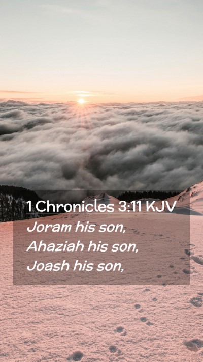 Picture 02 - 1 Chronicles 3:11 KJV Mobile Phone Wallpaper - Joram his son, Ahaziah his son, Joash his - Mobile Bible Verse Wallpaper
