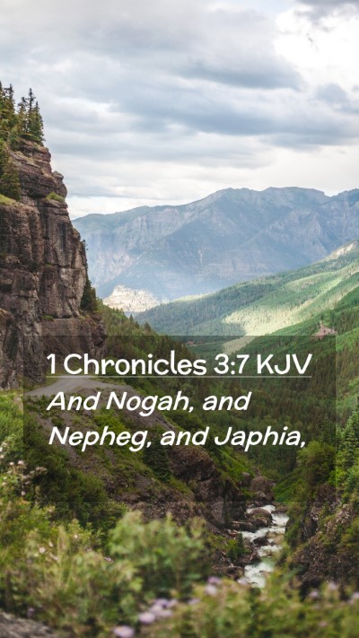 Picture 02 - 1 Chronicles 3:7 KJV Mobile Phone Wallpaper - And Nogah, and Nepheg, and - Mobile Bible Verse Wallpaper